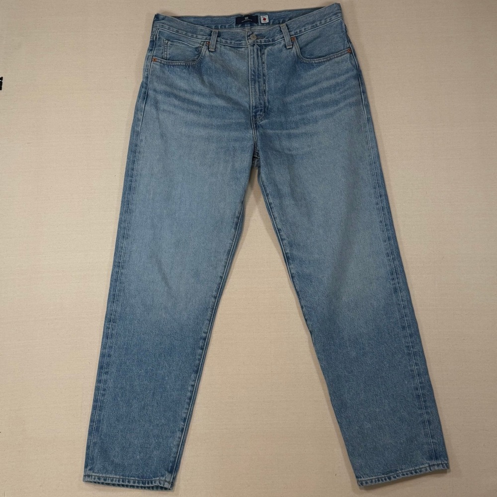 Levis Made in Japan Column Straight Leg Selvedge Jeans Light Wash 35x30